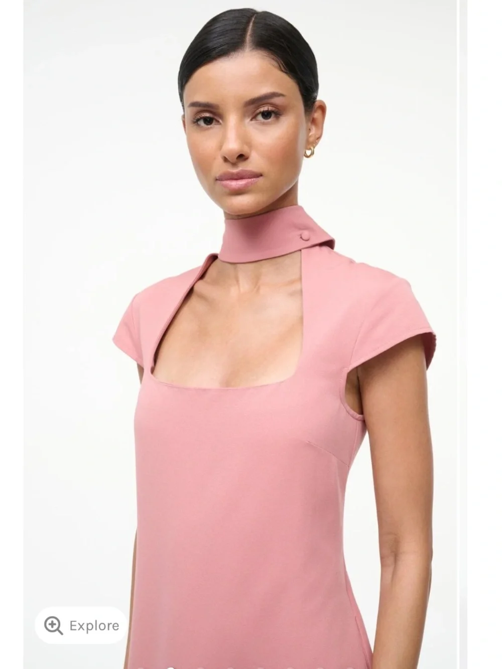 STAUD INGRID DRESS | ROSEWATER - Picture 3 of 11